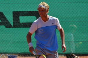 Søren Hess-Olesen i kvartfinalen v. ITF Futures Aarhus 2014 (foto: BS Sports & Media)